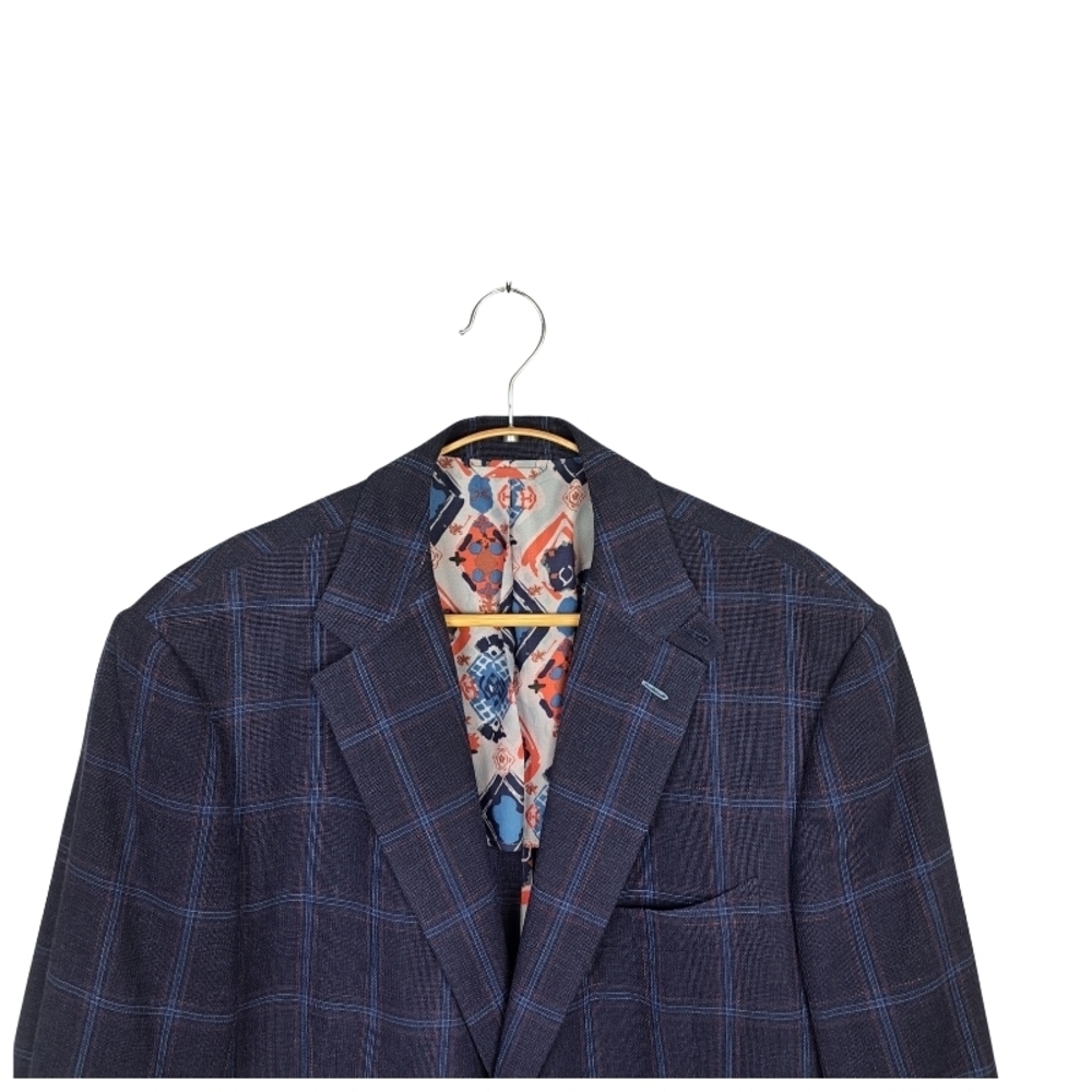 Vitale Barberis Canonico Wool Silk Linen Blend Men's 44 Single Breasted Blazer - Picture 7 of 10